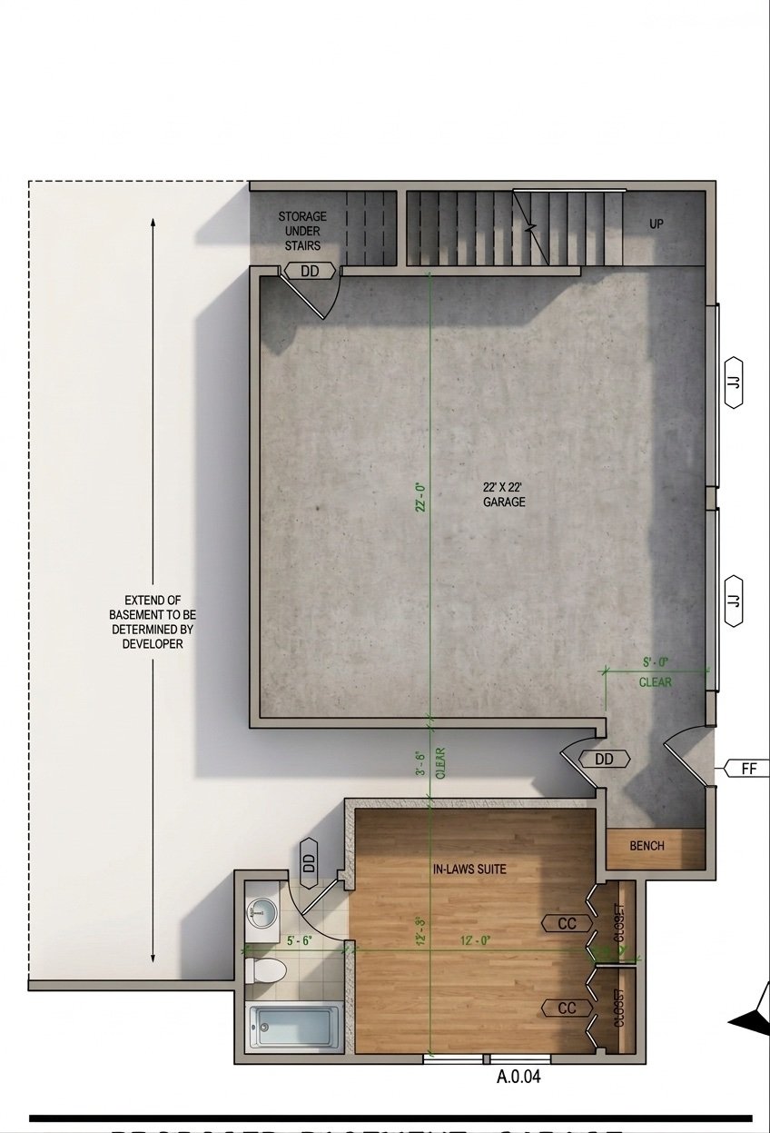 Basement / Garage Level Floor Plan